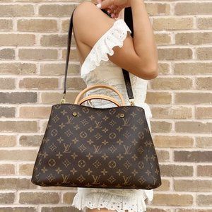 Louis Vuitton, Bags, Authentic Louis Vuitton Monogram Montaigne Mm  Satchel Shoulder Bag M456